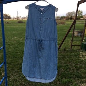 Liz Claiborne Jean Sleeveless Cinched Dress